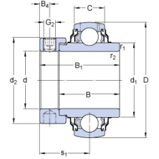 Подшипник YEL 206-2RF/VL065