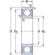 Подшипник W 6000-2RS1