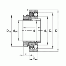 Подшипник 1219-K-M-C3 + H219