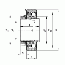 Подшипник 2206-K-2RS-TVH-C3 + H306