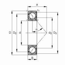 Подшипник 7008-B-2RS-TVP