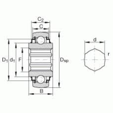 Подшипник SK014-205-KRR-B